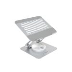 Tooq Supporto per laptop fino a 13" - Rotazione a 360° - Pieghevole e portatile - Colore argento