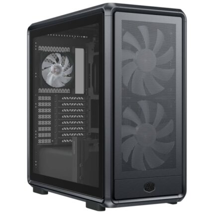 Cooler Master Masterframe 600 Case Tower E-ATX - 2 ventole frontali RGB da 200 mm - 1 ventola posteriore RGB da 120 mm - Finestra laterale - Pannelli intercambiabili - Griglia in metallo - 445 x 285 x 410 mm - Colore nero