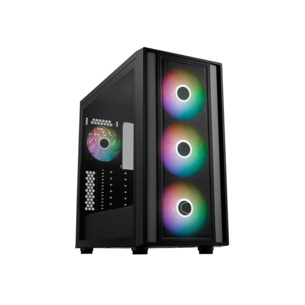 Cooler Master Masterbox 600 Case Mid Tower ATX/MicroATX/Mini-ITX - 3 ventole frontali RGB da 140 mm - 1 ventola posteriore RGB da 120 mm - Finestra laterale - Griglia in metallo - 230x481x474 mm - Colore nero Cooler Master Masterbox 600 Case Mid Tower ATX/MicroATX/Mini-ITX - 3 ventole frontali RGB da 140 mm - 1 ventola posteriore RGB da 120 mm - Finestra laterale - Griglia in metallo - 230x481x474 mm - Colore nero