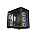 Cooler Master Elite 600 Case Mid Tower ATX/MicroATX/Mini-ITX - 4 ventole RGB da 120 mm - Vista panoramica - Doppia camera - Audio - 2xUSB-A - 1xUSB-C - 445x285x410 mm - Colore nero