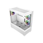 Cooler Master Elite 690 Wood Case Mid Tower ATX/MicroATX/Mini-ITX - 3 ventole RGB da 120 mm - Vista panoramica - Doppia camera - 2xUSB-A - 1xUSB-C - 434x218x454 mm - Colore bianco