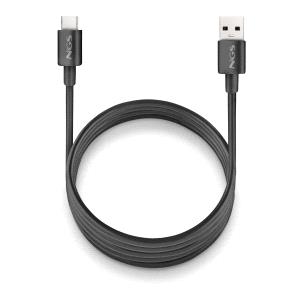 NGS ZYRO-AC Cavo da USB-C a USB-A - Ricarica rapida - 480 Mbps - 15 W - 1 metro - Colore nero