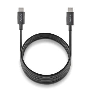 NGS ZYRO 60W-1 Cavo da USB-C a USB-C - Ricarica rapida - 480 Mbps - 15 W - 1 metro - Colore nero