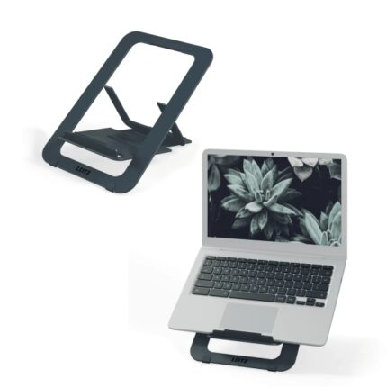Leitz Supporto per laptop fino a 17" - Realizzato in alluminio - Ultrapiatto con design SlimLift - 5 regolazioni di altezza - Colore grigio scuro