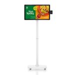 AVPos Chiosco self-service da pavimento CD24 - 24 pollici touchscreen - I3 10a generazione - 8 GB di memoria - SSD 256 GB - Scanner 2D - WIFI - Colore bianco e nero