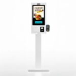 AVPos Chiosco self-service da pavimento FK27 - 27 pollici touchscreen - RK3568 - 8 GB di memoria - SSD 128 GB - Scanner 2D - Stampante termica - WIFI - Android 13 - Colore bianco
