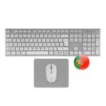 Tacens Zenith Combo Pack Wireless con tastiera completa + mouse e tappetino - Disposizione portoghese QWERTY PT - Tasti silenziosi a profilo ribassato - Sensore da 3200 dpi - Connessione Dual Link 2