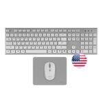 Tacens Zenith Combo Pack Wireless con tastiera completa + mouse e tappetino - Disposizione internazionale QWERTY US - Tasti silenziosi a profilo ribassato - Sensore da 3200 dpi - Connessione Dual Link 2