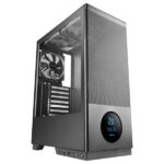 Tacens Sagitta20 Torre ATX - Schermo di monitoraggio integrato - 3 ventole da 120 mm - Finestra in vetro temperato - Griglia antipolvere frontale - Colore nero