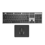 Tacens Zenith Combo Pack Wireless con tastiera completa + mouse e tappetino - Disposizione QWERTY ES - Tasti silenziosi a profilo ribassato - Sensore da 3200 dpi - Connessione Dual Link 2