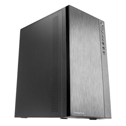 Tacens Anima ACX Minitorre - Ventola ultrasilenziosa da 12 cm - Supporto MicroATX/Mini-ITX - Estetica minimalista ed elegante - 6 alloggiamenti - 320x146x332 mm - Colore nero