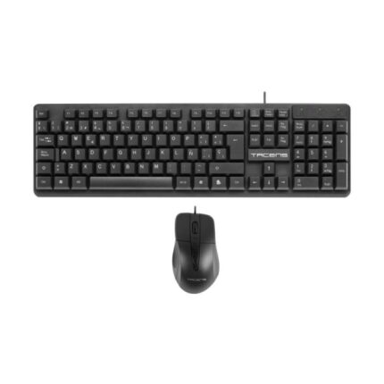Tacens Anima ACP02 Pack USB Tastiera multimediale + Mouse 1200dpi 3 pulsanti - Disposizione QWERTY ES - Cavo da 1