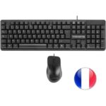 Tacens Anima ACP02 Pack USB Tastiera multimediale + Mouse 1200 dpi 3 pulsanti - Disposizione francese AZERTY FR - Cavo da 1
