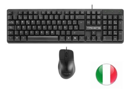 Tacens Anima ACP02 Pack USB Tastiera multimediale + Mouse 1200 dpi 3 pulsanti - Disposizione italiana QWERTY IT - Cavo da 1