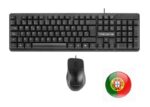 Tacens Anima ACP02 Pack USB Tastiera multimediale + Mouse 1200 dpi 3 pulsanti - Disposizione portoghese QWERTY PT - Cavo da 1