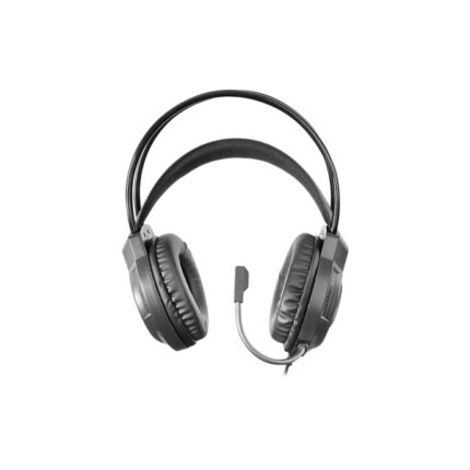 Mars Gaming MH124 Cuffie da gioco - Cavo da 180 cm - Controllo del volume - Microfono flessibile integrato - Illuminazione FRGB - Colore nero