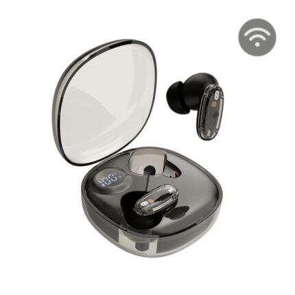 Mars Gaming MHIB2 Cuffie Bluetooth 5.4 - Microfono integrato - Autonomia fino a 7 ore - Indicatore LED - Semitrasparente - 60x60x30 mm - Colore nero
