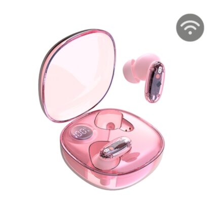 Mars Gaming MHIB2 Cuffie Bluetooth 5.4 - Microfono integrato - Autonomia fino a 7 ore - Indicatore LED - Semitrasparente - 60x60x30 mm - Colore rosa