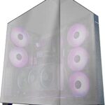 Mars Gaming MC-3GFPRO Case Tower ATX - 2 ventole ARGB posteriori preinstallate - Triplo vetro cromato - Montaggio verticale per schede grafiche - Supporto per raffreddamento a liquido fino a 360 mm - Finitura in fibra di carbonio - 420 x 289 x 460 mm - Colore nero