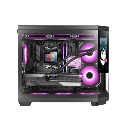 Mars Gaming MC‑3TCORELCDM Minitorre ultracompatta - Supporto MicroATX/Mini-ITX - Triplo vetro temperato - Schermo IPS da 7