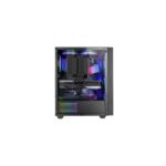 Mars Gaming MC-AIR Case Tower ATX - 4 ventole da 120 mm FRGB - Griglia frontale in metallo - Doppia camera - 7 slot di espansione - Colore nero