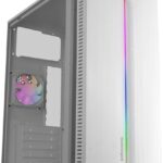 Mars Gaming MC-BLAZE Case Tower ATX - Ventola posteriore FRGB - Finestra laterale in vetro temperato - Striscia LED frontale - 7 slot di espansione - 370x185x415 mm - Colore bianco