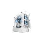 Mars Gaming MC-EDGE Case Tower ATX - Supporto per raffreddamento a liquido - Triplo vetro temperato - Formato Open Air - 7 slot di espansione - Colore bianco