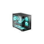 Mars Gaming MC-FUSIONM Minitorre ultracompatta - Supporto MicroATX/Mini-ITX - Vetro temperato curvo continuo - Capacità fino a 10 ventole - 5 slot di espansione - Colore nero