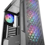Mars Gaming MC-GEO Case Tower ATX - 4 ventole da 120 mm FRGB - Griglia frontale in metallo - Doppia camera - 7 slot di espansione - Colore nero