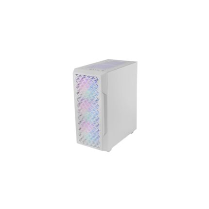 Mars Gaming MC-GEO Case Tower ATX - 4 ventole da 120 mm FRGB - Griglia frontale in metallo - Doppia camera - 7 slot di espansione - Colore bianco