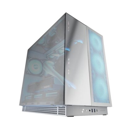 Mars Gaming MC-NOVA3 Case Tower E-ATX - Alluminio di grado aerospaziale - Triplo vetro cromato - 7 slot di espansione - 7 slot di espansione - Compatibile con raffreddamento a liquido - Colore alluminio