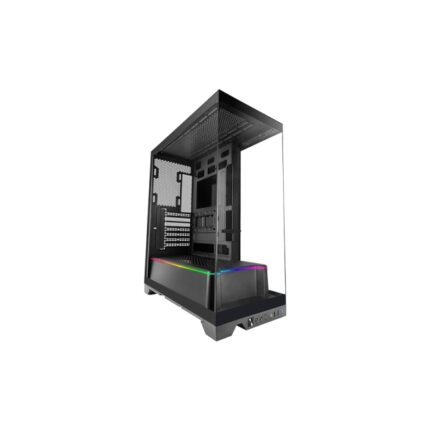 Mars Gaming MC-PRISMA Case Tower ATX - Illuminazione ARGB laterale e frontale - Triplo vetro temperato - Supporto per raffreddamento a liquido fino a 360 mm - 7 slot di espansione - 525x449x230 mm - Colore nero