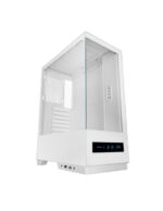 Mars Gaming MC-PULSAR Case Tower ATX - Doppio vetro temperato - Display LCD - Gestione cavi - 453x350x196 mm - Colore bianco