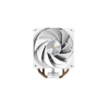 Mars Gaming MCPU-X4 Dissipatore CPU con 230 W di potenza - Ventola PWM da 120 mm - 4 heatpipe HCT - Alette in alluminio - 120x68x154 mm - Colore bianco