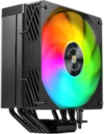 Mars Gaming MCPU-X5ARGB Dissipatore CPU con 280W di potenza - Ventola PWM da 120mm - Illuminazione ARGB - 5 Heatpipe HCT - Colore nero