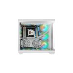 Mars Gaming MC-REV Case Tower ATX - Tre ventole ARGB - Doppio vetro temperato - Doppia camera - 7 slot di espansione - 423x278x443 mm - Colore bianco