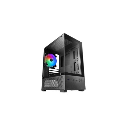 Mars Gaming MC-SE2 Case Tower ATX - Ventola da 120 mm FRGB integrata - Vetro temperato senza cornice - Doppia camera - 5 slot di espansione - 388 x 197 x 304 mm - Colore nero