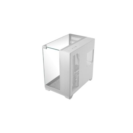 Mars Gaming MC-VISION Case Tower ATX - Supporto per raffreddamento a liquido - Triplo vetro temperato - Doppia camera - 7 slot di espansione - 442x421x280 mm - Colore bianco