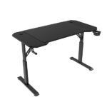 Mars Gaming MGD-ERGO120 Tavolo da gioco - Altezza regolabile con 3 posizioni - Supporti per cuffie e bevande - Tappetino XXL - Struttura in acciaio - 120x60x1
