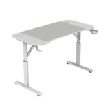Mars Gaming MGD-ERGO120 Tavolo da gaming - Altezza regolabile con 3 posizioni - Supporti per cuffie e bevande - Tappetino XXL - Struttura in acciaio - 120x60x1