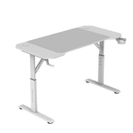 Mars Gaming MGD-ERGO120 Tavolo da gaming - Altezza regolabile con 3 posizioni - Supporti per cuffie e bevande - Tappetino XXL - Struttura in acciaio - 120x60x1