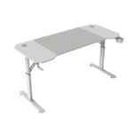 Mars Gaming MGD-ERGO140 Tavolo da gaming - Altezza regolabile con 3 posizioni - Supporti per cuffie e bevande - Tappetino XXL - Struttura in acciaio - 140x60x1