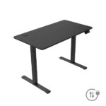 Mars Gaming MGD-ERGOPRO Tavolo da gioco motorizzato - Altezza regolabile fino a 118 cm - Supporti per cuffie e bevande - Gestione dei cavi - Struttura in acciaio - 110x60x1