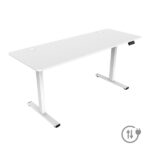 Mars Gaming MGD-ERGOPRO160 Tavolo da gioco motorizzato - Altezza regolabile fino a 118 cm - Supporti per cuffie e bevande - Gestione dei cavi - Struttura in acciaio - 160x60x1