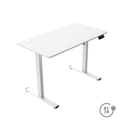 Mars Gaming MGD-ERGOPRO Tavolo da gioco motorizzato - Altezza regolabile fino a 118 cm - Supporti per cuffie e bevande - Gestione dei cavi - Struttura in acciaio - 110x60x1