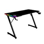Mars Gaming MGD-X120RGB Tavolo da gaming - Illuminazione ARGB con telecomando - Supporti per cuffie e bevande - Tappetino XXL - Struttura in acciaio - 120x60x1