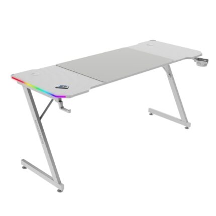 Mars Gaming MGD-X160RGB Tavolo da gaming - Illuminazione ARGB con telecomando - Supporti per cuffie e bevande - Tappetino XXL - Struttura in acciaio - 160x60x1