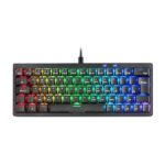 Mars Gaming MKMINIPRO Tastiera compatta ibrida H-Mech - Switch SKN giallo - Disposizione internazionale QWERTY US - Illuminazione RGB Chroma - 300x114x42 mm - Colore nero