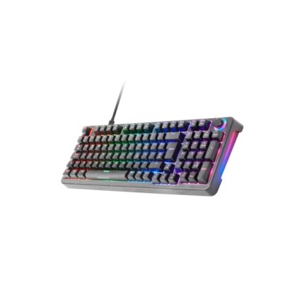 Mars Gaming MKPRO Tastiera completa ibrida H-Mech - Switch SKN giallo - Disposizione internazionale QWERTY US - Illuminazione RGB Chroma - 385x140x40 mm - Colore nero