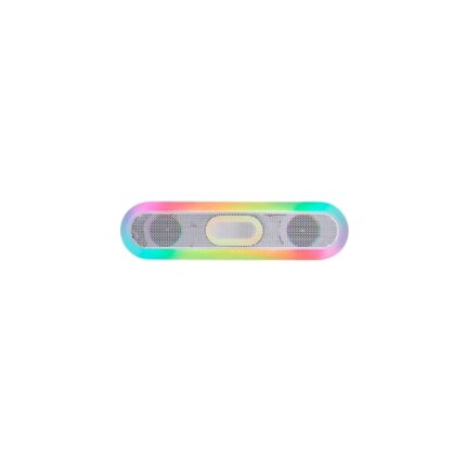 Mars Gaming MSB-ORB Altoparlante Bluetooth da 20 W - Luci RGB a 360 gradi - Batteria da 2400 mAh - Controllo del volume - Portata fino a 10 m - Colore bianco
